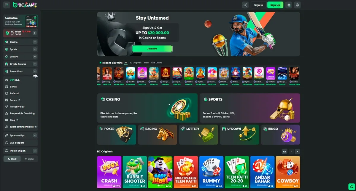 BC Game Official Website - Crypto Casino and Sports Betting Platform
